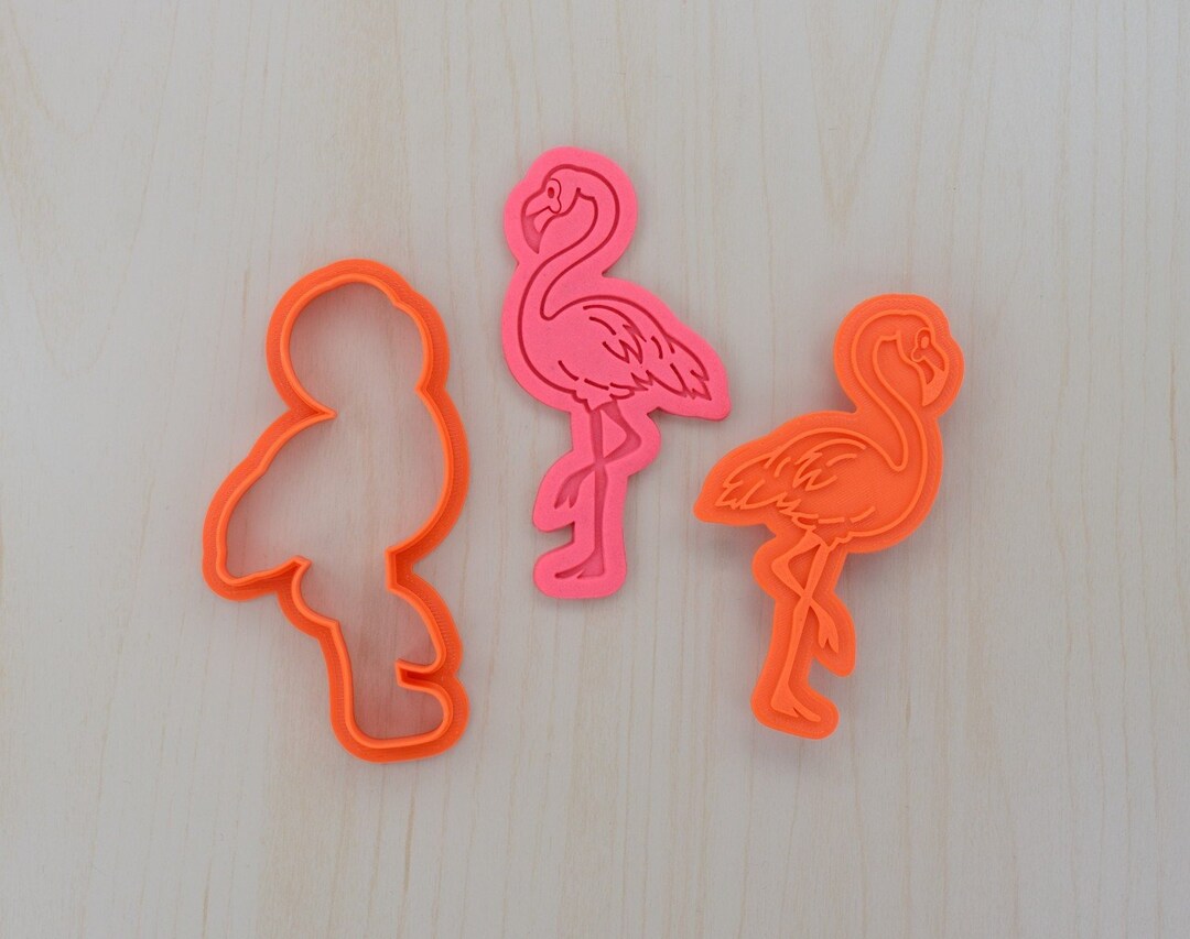 Flamingo Cookie Cutter and Stamp Set 510 Etsy