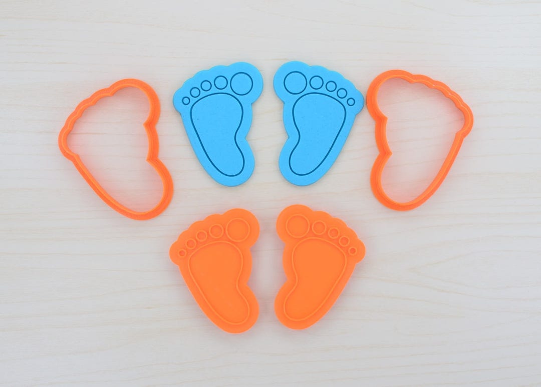 Baby Feet Cookie Cutter and Stamp Set 087 Etsy