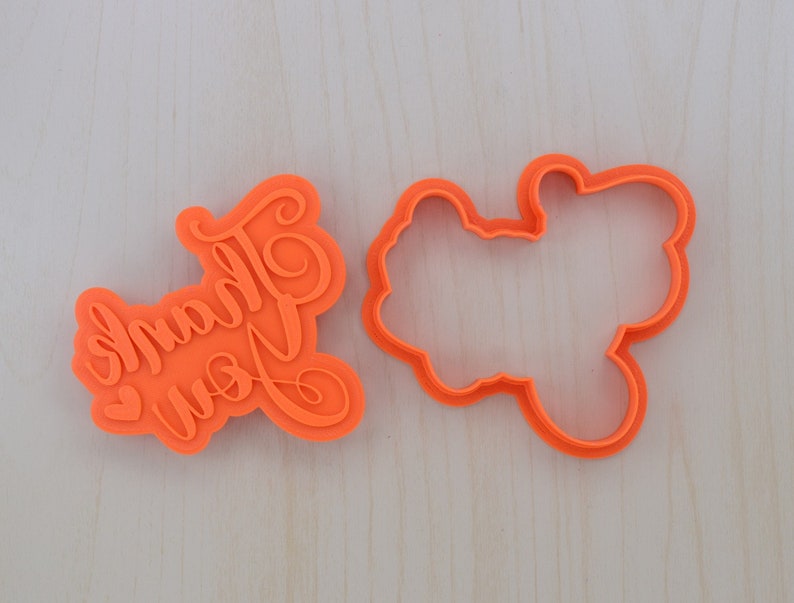 Thank You Cookie Cutter and Stamp Set 100 478 Etsy