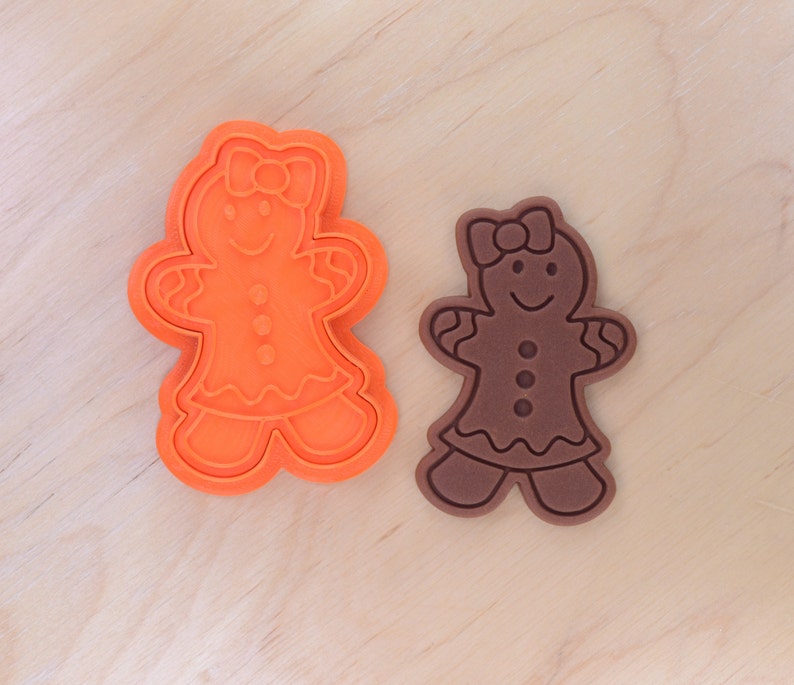 Gingerbread Girl Cookie Cutter and Stamp Set 217 Etsy