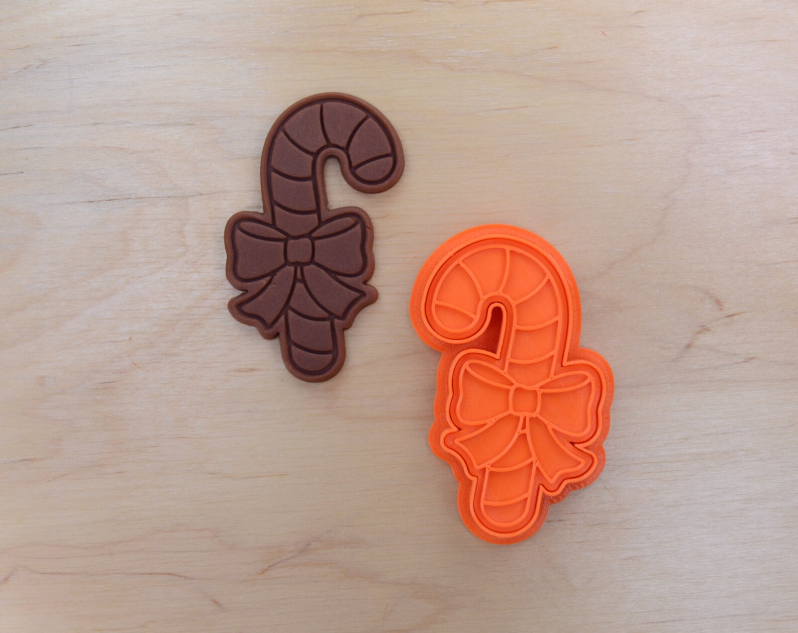 Candy Cane Cookie Cutter and Stamp Set 171 Etsy