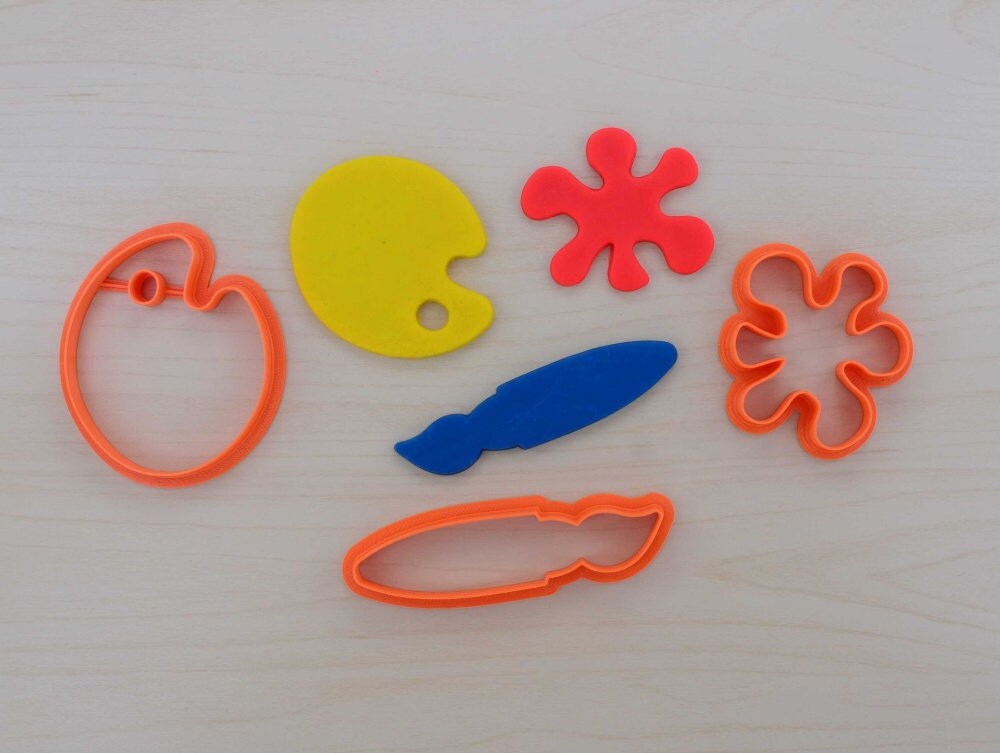 3 pcs. Painter's Tools Cookie Cutter Set 430 Etsy
