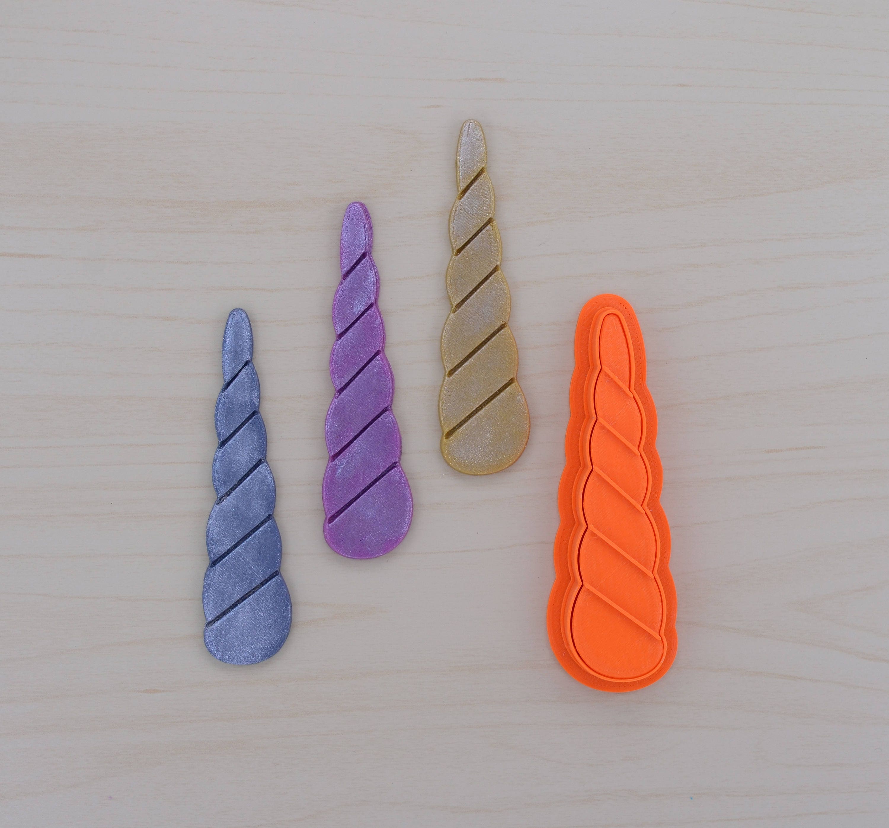 Unicorn Horn Cookie Cutter and Stamp Set - 343