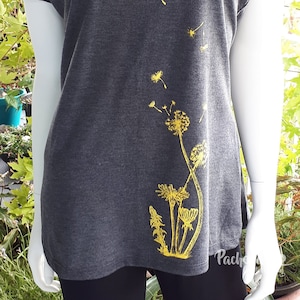 Pachena, vêtements, bambou, coton biologique, t-shirt avec DANDELION WISH par PachenaClothing, fabriqué au Canada,