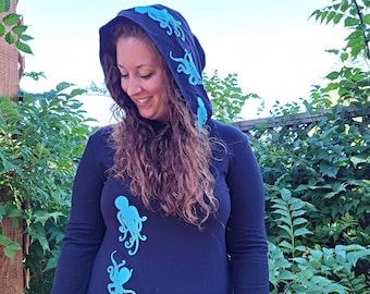 Pachena, Clothing, Fashion, Design, Bamboo, Hoodie, featuring the artwork OCTOPI by PachenaClothing, Made in Canada,