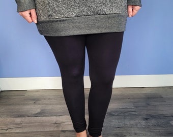 Pachena Coastal Clothing, High Waisted Bamboo Leggings in the colour Black, Made in Canada