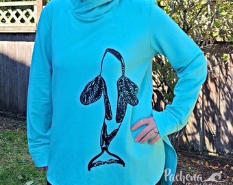 Pachena, Clothing, Design, French Terry, Bamboo, Hoodie, featuring the artwork JUMPER ORCA, by PachenaClothing, Made in Canada,