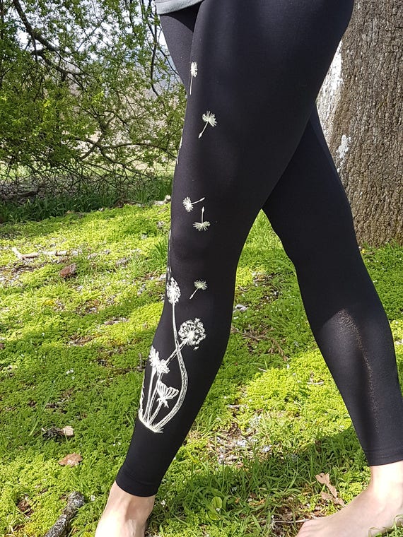 Pachena, Clothing, Fashion, Design, Ladies, Bamboo, Leggings, Featuring  DANDELION WISH by Pachenaclothing, Made in Canada, -  Canada