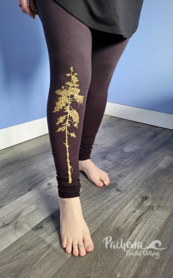 Pachena, Clothing, Fashion, Design, Ladies, Bamboo, Yoga, Leggings,  Featuring WEATHERED FIR by Pachenaclothing, Made in Canada, -  Canada