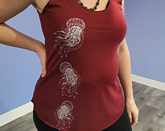 Pachena, Clothing, Fashion, Design, Bamboo, Tank Top, featuring the artwork BABY JELLIES by PachenaClothing, Made in Canada