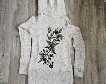 Unisex, Pachena, Clothing, Design, Cotton Terry, Bamboo, Unisex Kangaroo Hoodie, featuring the artwork BOTANICALS, by PachenaClothing