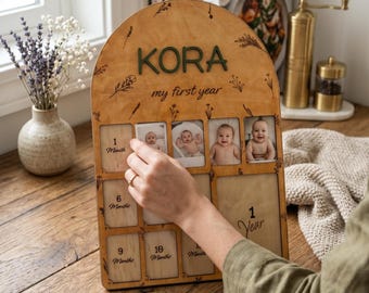 Custom My First Year Photo Frame