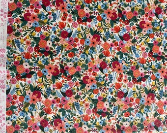 Rifle Paper Co. Wildwood | Garden Party Petite Scale | Cream | cotton fabric, sold by the half-yard