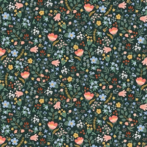 Rifle Paper Co. | Curio | Bramble Fields - Hunter | quilting cotton fabric | half yard increments