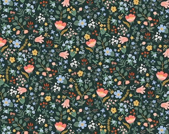 Rifle Paper Co. | Curio | Bramble Fields - Hunter | quilting cotton fabric | half yard increments