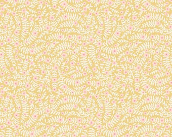 Rifle Paper Co., Dahlia, Elodie, Yellow, quilting cotton, sold by the half-yard
