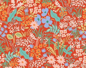 Rifle Paper Co. | Meadow - Red | quilting cotton fabric | half yard increments
