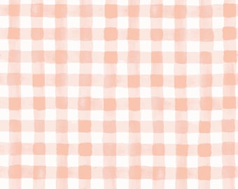 Rifle Paper Co. | Meadow | Painted Gingham| Blush | quilting cotton fabric | half yard increments