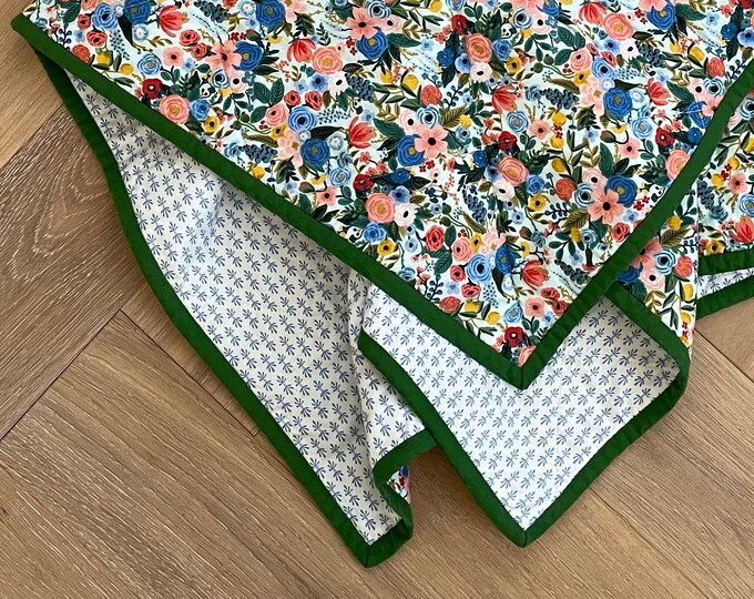 Rifle Paper Co. Petite Scale Garden Party Blue Wholecloth Etsy