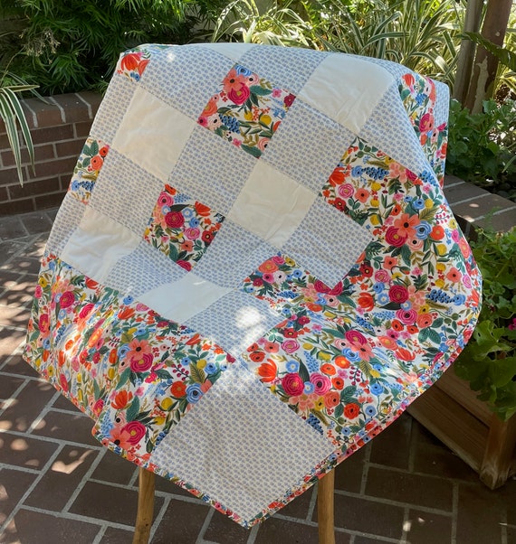 Rifle Paper Co. Garden Party Patchwork Twin Size Quilt Etsy