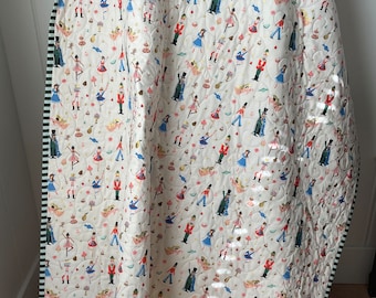 Rifle Paper Co. Holiday Classics, Land of Sweets in Cream, Toddler, Crib Quilt, Ready to Ship