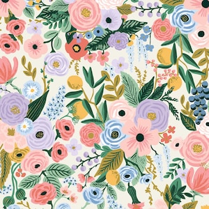 Rifle Paper Co. Orchard | Garden Party | Ivory | quilting cotton fabric | sold by the half-yard