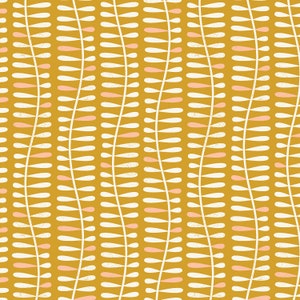 Cotton + Steel, Modern Meadow, Vintage Vine, Golden, quilting cotton fabric, sold by the half-yard