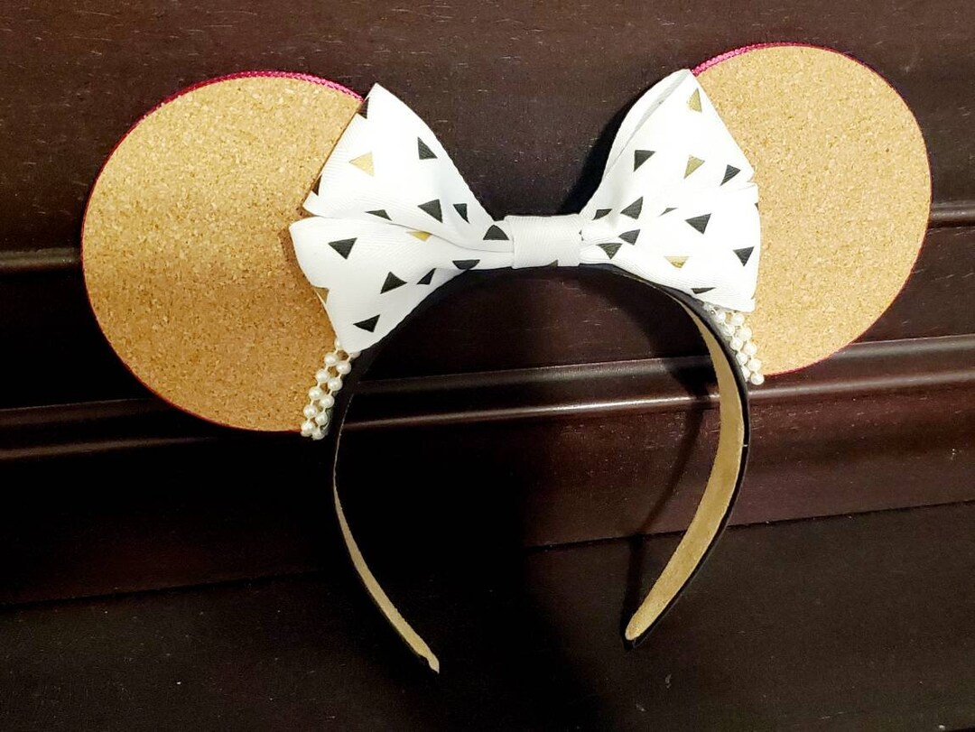 Corkboard Pin Trading Ears With Cranberry Color Lining Etsy