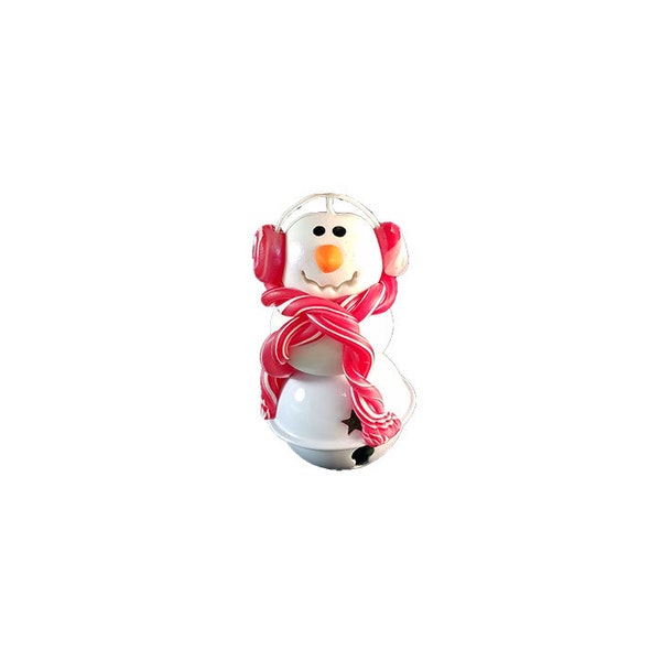 Bell Snowman with Scarf Ornament