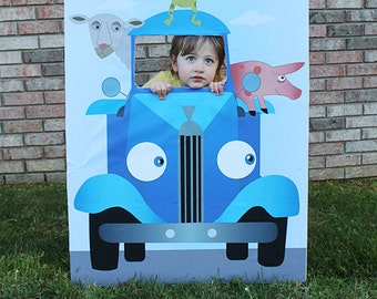 Little Blue Truck Birthday Photo Booth, Printable Party Decor