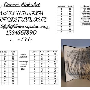Book folding Alphabet - Dancer Alphabet - Individual letters to create words & phrases
