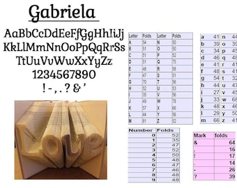Book folding Alphabet - Individual letters to create words & phrases