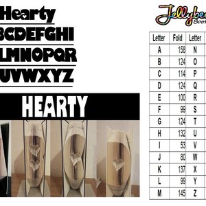 Giant Hearty Alphabet - Giant Uppercase Letters Book folding patterns