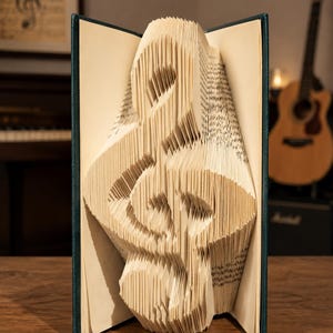 Treble Clef Book Folding Pattern (201 folds - 402 numbered pages)
