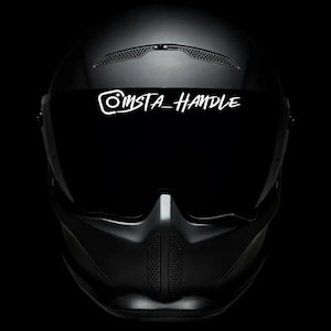 Motorbike Helmet FONT 1 - Lid, Instagram - TikTok vinyl sticker - Label - Decal, Social Media - Social networking - Insta Name.