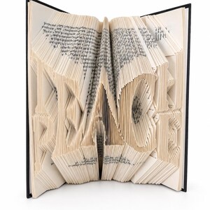 Teach - Peace MMF Book folding pattern - Folded book art -  (286 folds - 572 pages)