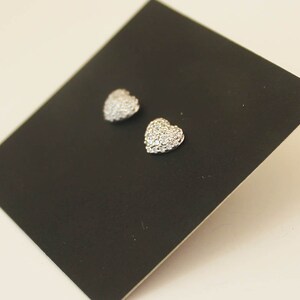 Cubic Heart Screwback Earrings, 925 Sterling Silver, Cubic Zirconia, Baby Girls Children Women Screwback Earrings