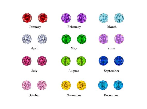 Birth on sale month earrings