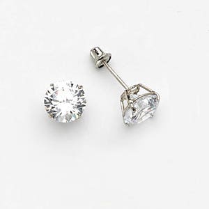 Round Stud Screwback Earrings, 925 Sterling Silver, Baby Girls Children Screwback Earrings