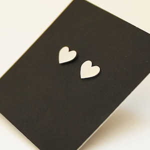 Plain Heart Screwback Earrings, 925 Sterling Silver, Baby Girls Children Screwback Earrings