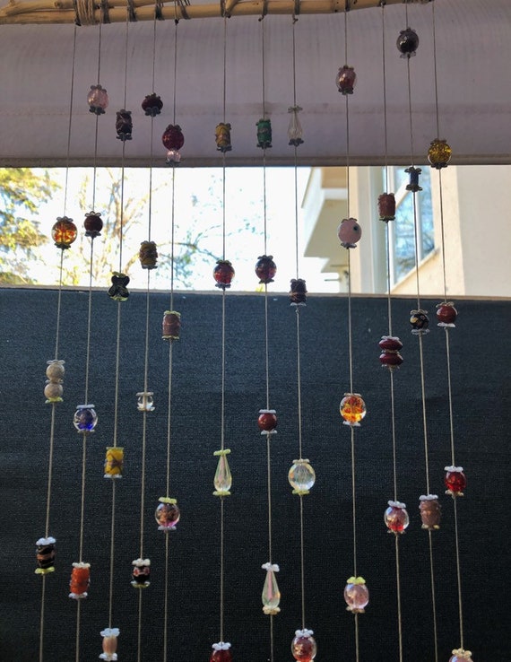 Crystal Prism Beaded Curtain Beaded Suncatcher Crystal Etsy