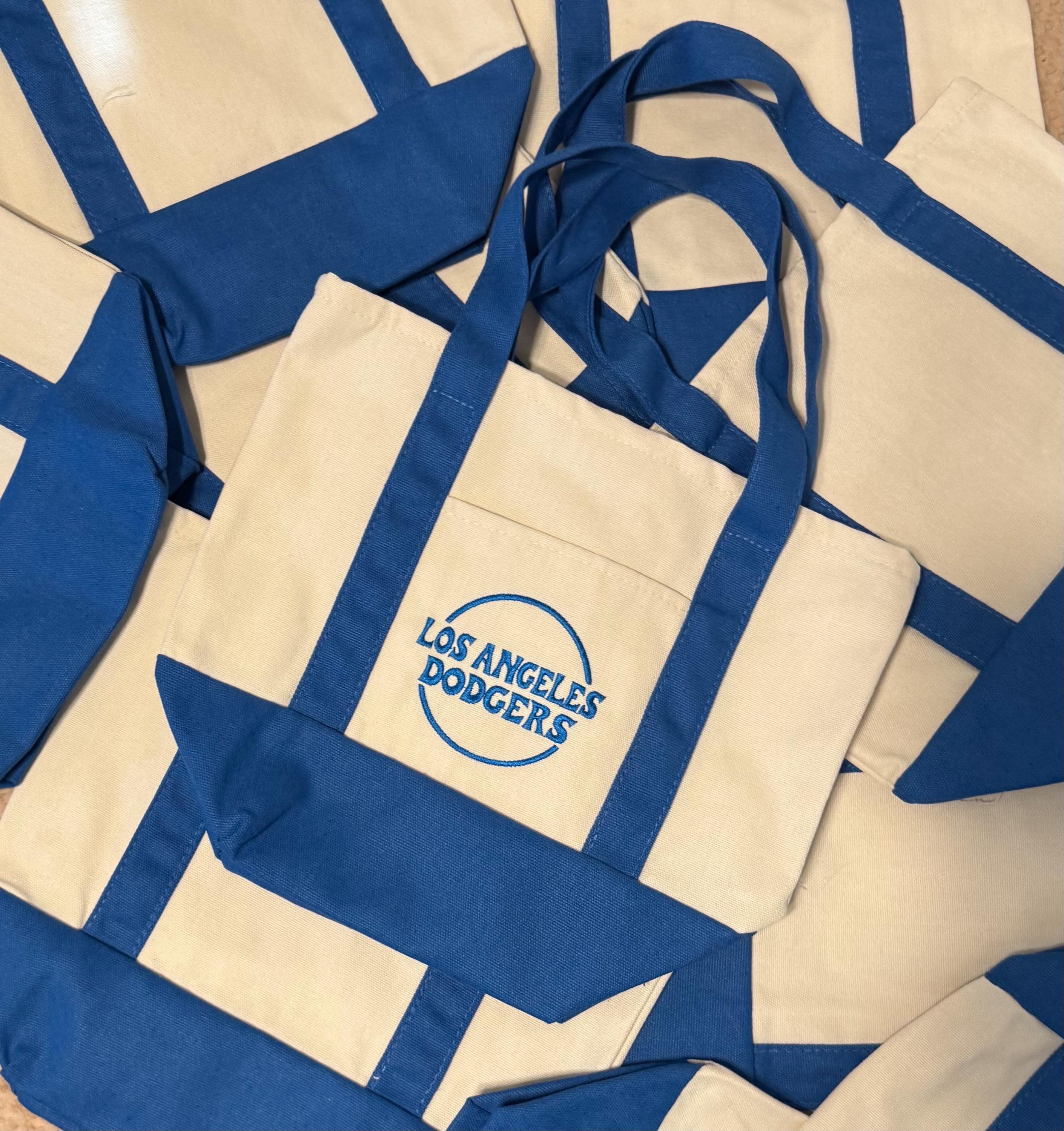 Dodgers Mini Tote || Embroidered Tote || Dodgers Gift || Trader