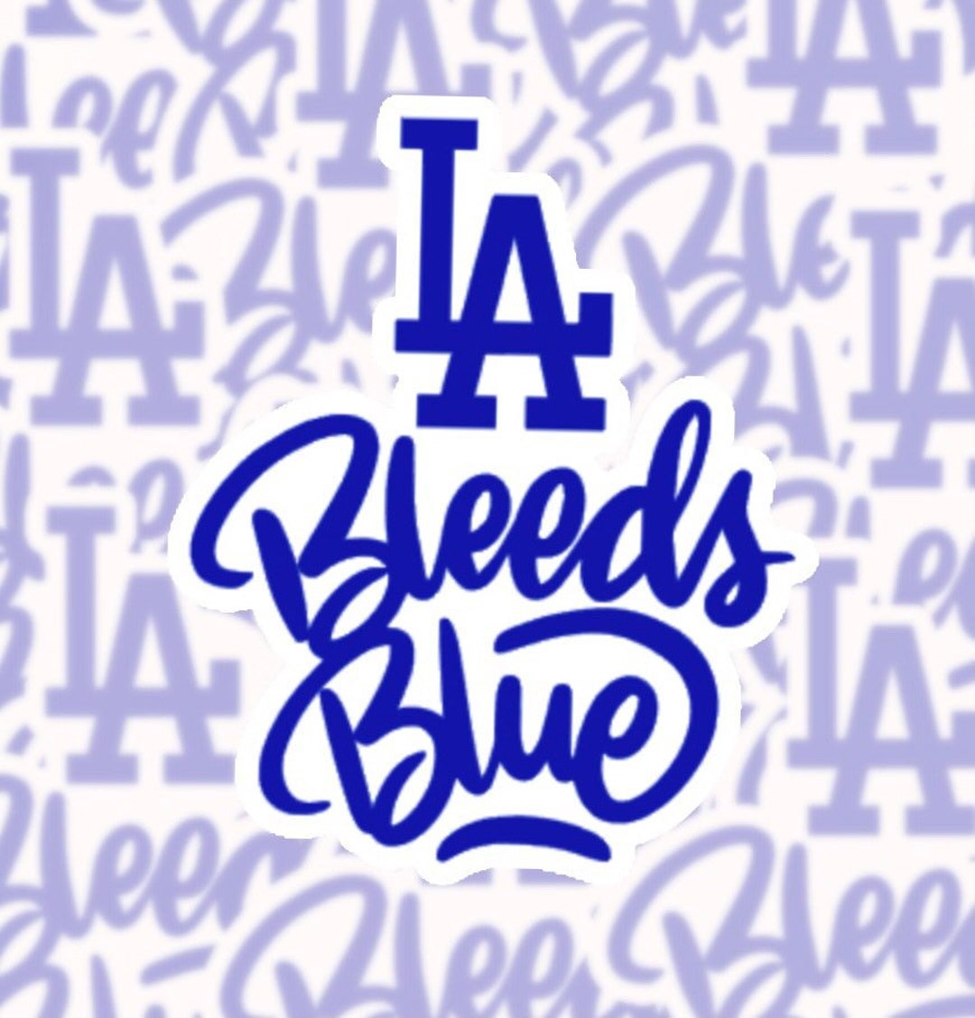 Dodgers Vinyl Decal bleed Blue Etsy