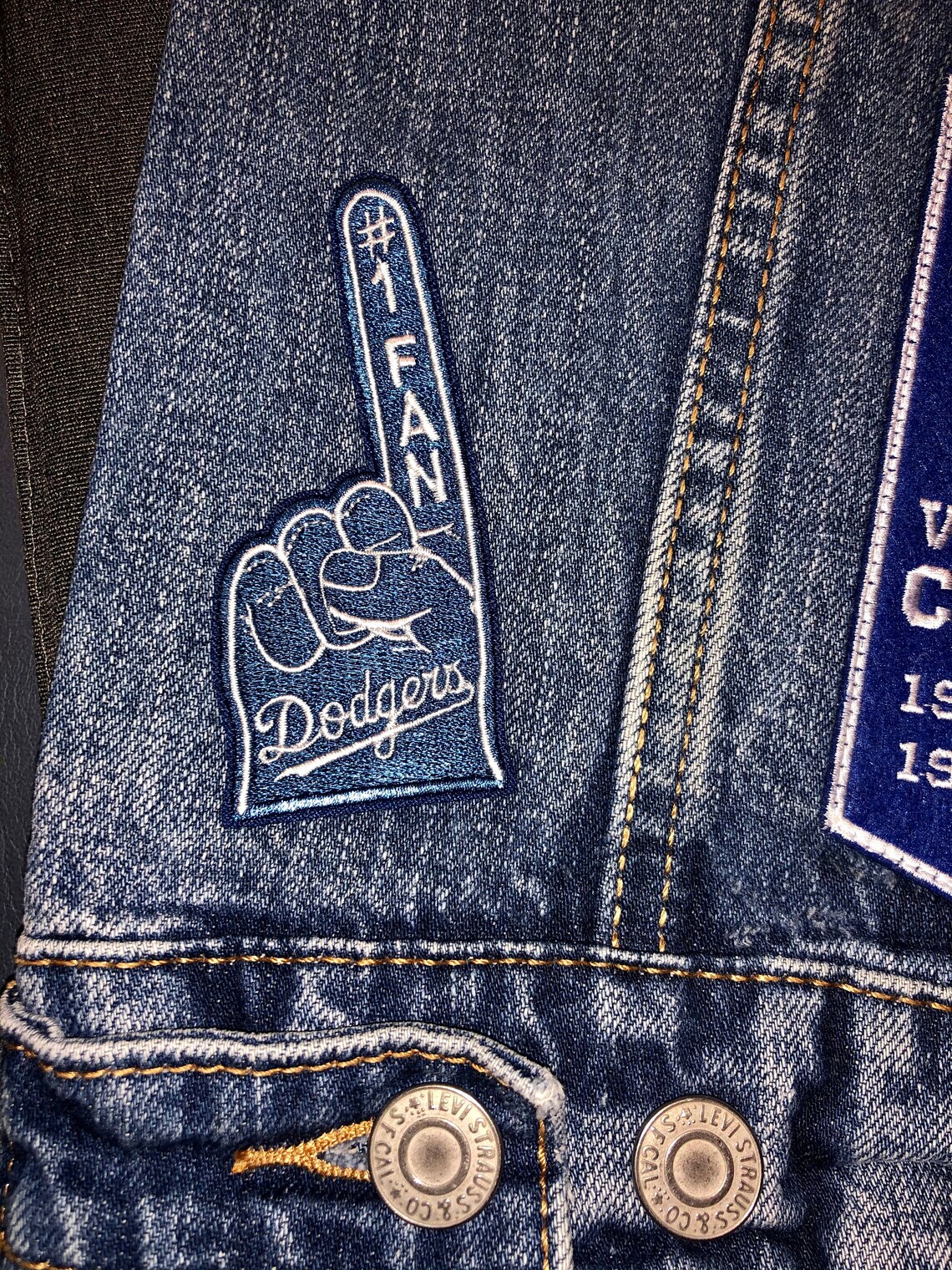 Dodgers Foam Finger Sew/iron on Patch Dodgers Gift Etsy