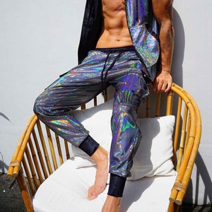 Rainbow reflective joggers deals