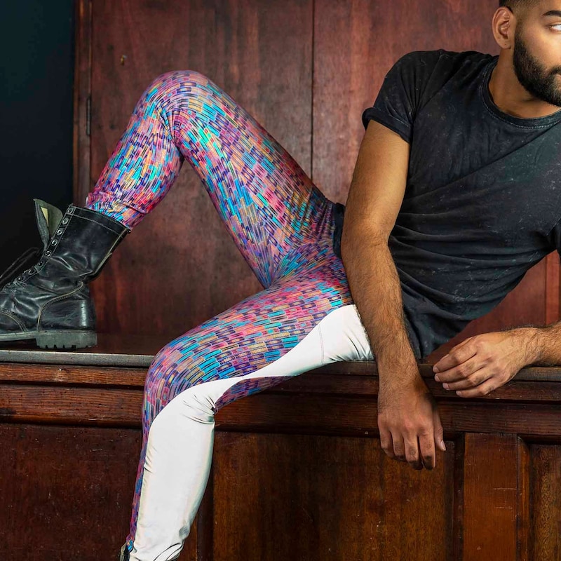 Print Holographic Men's Leggings