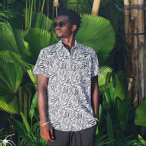 Camisa de hombre estampado cebra camisa cebra camisa azul marino camisa animal camisa festival camisa boho camisas hippies camisas hombre camisa de verano camisas de playa M Etsy Mexico
