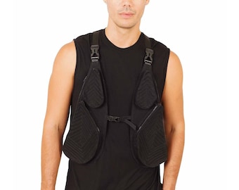 Tactical Vest TechWear Vest Cyberpunk Vest with Pockets Utility Vest Bag Cargo Vest Mens Festival Vest Cosplay Vest Tech Wear | LOVE KHAOS