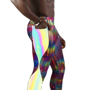 Rainbow Leggings Rainbow Shimmer Leggings Metallic Rainbow Pants Metallic  Rainbow Leggings -  Canada