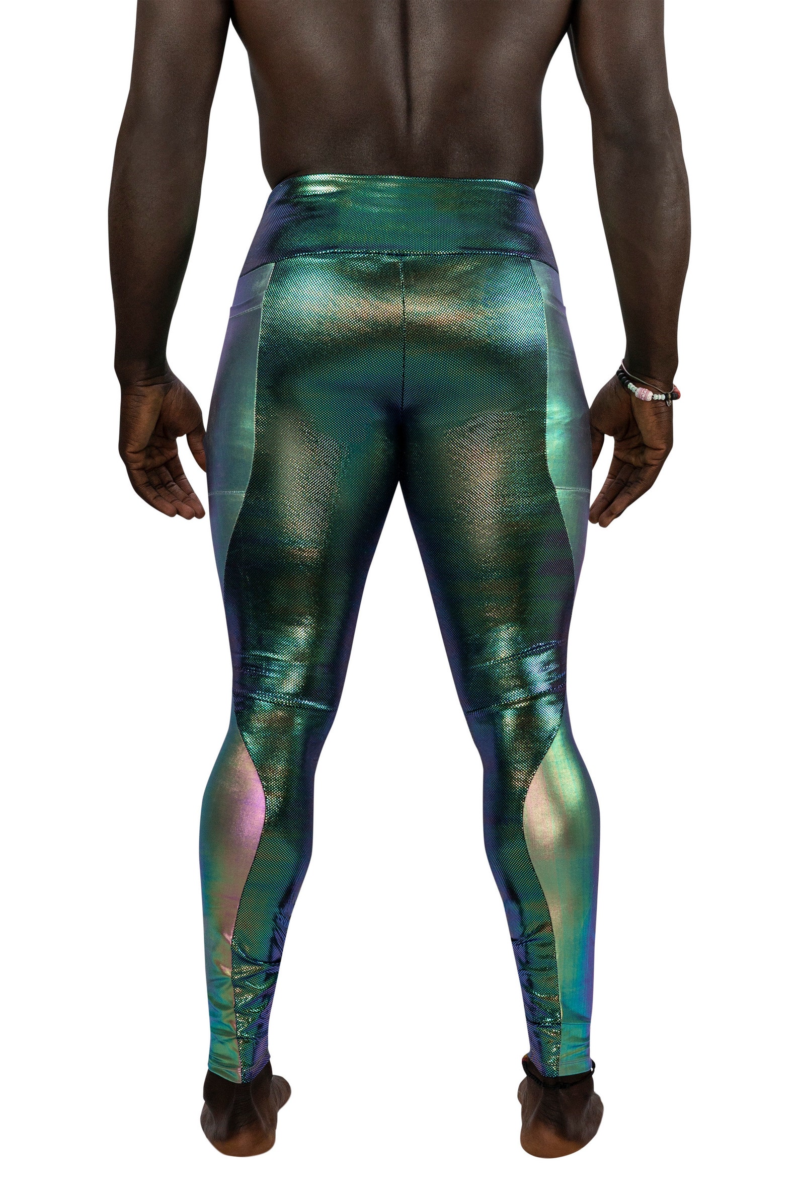 Mens Leggings With Pockets Meggings Mens Tights Shiny Rave Etsy
